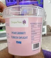 Mängden socker i Pomegranate turkish delight