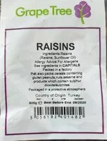 Mängden socker i Raisins