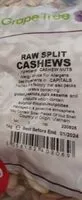 Mängden socker i Raw split cashews