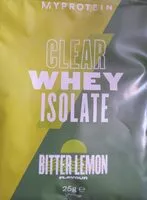 Mängden socker i Clear whey isolate bitter lemon