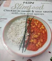 Mängden socker i HSN Slimfood Chicken in sweet & Sour sauce with rice and spices