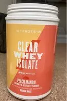 Mängden socker i Clear whey isolate peach mango