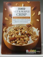 Mängden socker i Tesco Nut & Maple Crisp