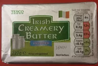 Mängden socker i Irish creamery butter unsalted