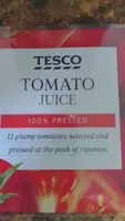 Mängden socker i Tesco 100% pressed tomato juice