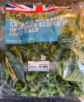 Mängden socker i Crispy & earthy unwashed sliced curly kale