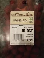 Mängden socker i Asda Farm Stores raspberries