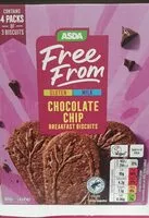 Mängden socker i Chocolate chip breakfast biscuits