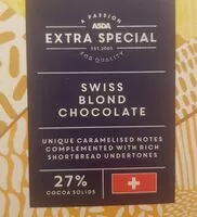 Mängden socker i Swiss blond chocolate