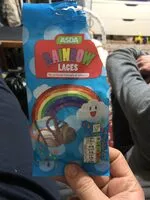 Mängden socker i Asda rainbow laces sweet bag vegetarian