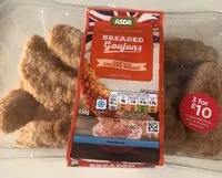Mängden socker i Breaded goujons