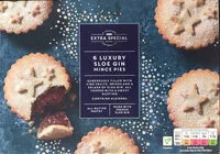 Mängden socker i 6 luxury sloe gin mince pies