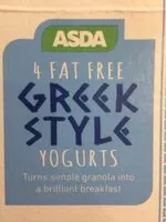 Mängden socker i 4 Fat free greek yogurts