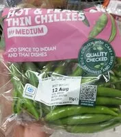 Mängden socker i Asda thin chillies medium