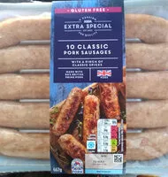 Mängden socker i Extra special pork sausages