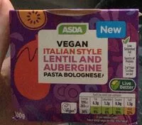 Mängden socker i Vegan italian style lentil and aubergine pasta bolognese