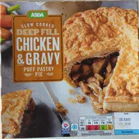 Mängden socker i Slow Cooked Deep Fill Chicken & Gravy Puff Pastry Pie