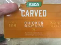 Mängden socker i Carved chicken breast slices