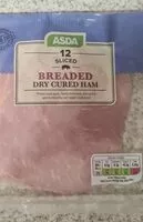 Mängden socker i Breaded Dry Cured Ham