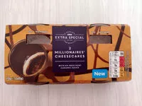 Mängden socker i Millionaires' cheesecakes