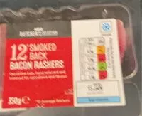 Mängden socker i Smoked back bacon rashers