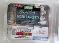 Mängden socker i Diced pancetta