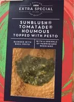 Mängden socker i Sunblush tomatade houmous topped with pesto