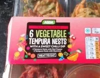 Mängden socker i 6 vegetable tempura nest with sweet chilli dip