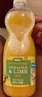 Mängden socker i Pineapple and lime juice