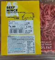 Mängden socker i beef mince (Just Essentials)