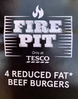 Mängden socker i Fire Pit reduced fat beef burger