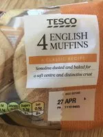 Mängden socker i Tesco English Muffins 4 Pack