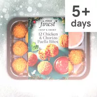 Mängden socker i Tesco Finest 12 Chicken & Chorizo Paella Bites