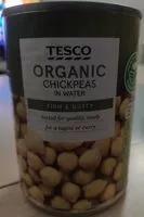 Mängden socker i Organic chickpeas in water