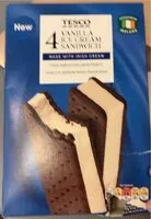 Mängden socker i Vanilla ice cream sandwich