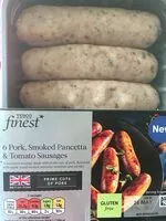 Mängden socker i Pork, Smoked Pancetta & Tomato Sausages