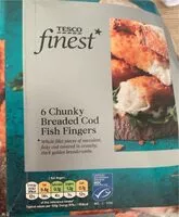 Mängden socker i Chunky breaded cod fish fingers