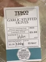 Mängden socker i Garlic stuffed olives