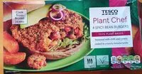Mängden socker i Tesco Plant Chef 4 Spicy Bean Burgers