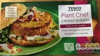 Mängden socker i Tesco Plant Chef Peanut Burgers