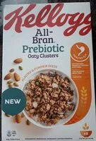Mängden socker i All-Bran Probiotic Oaty Clusters Amandes et Graines de courge