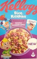 Mängden socker i Rice Krispies Multigrain Shapes Blueberry and Apple