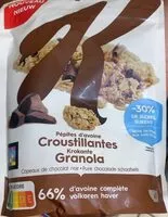 Mängden socker i Pépites d'avoine croustillantes - copeaux de chocolat noir