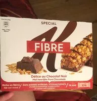 Mängden socker i Kellogg's SPK FIBRE CHOCO DARK (4x2