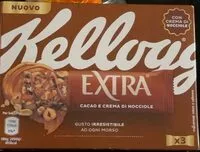 Mängden socker i Kellogg’s Extra cacao e crema di nocciole