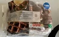 Mängden socker i Belgian chocolate coated sugar waffles