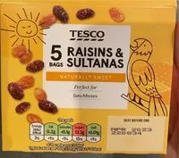 Mängden socker i Raisins & Sultanas