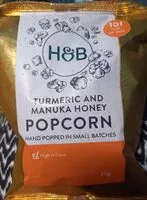 Mängden socker i Turmeric and Manuka Honey Popcorn