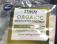Mängden socker i Organic desicccated coconut