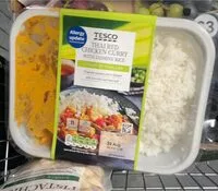 Mängden socker i Thai red chicken curry with jasmine rice